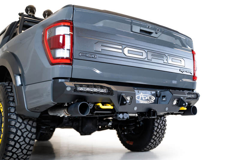 Ford Raptor Bumper - Rear - Addictive Desert Designs - HoneyBadger - Hammer Black - `21-`22